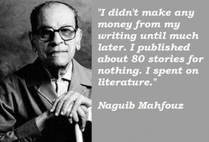 Naguib Mahfouz via wordsonimages.com