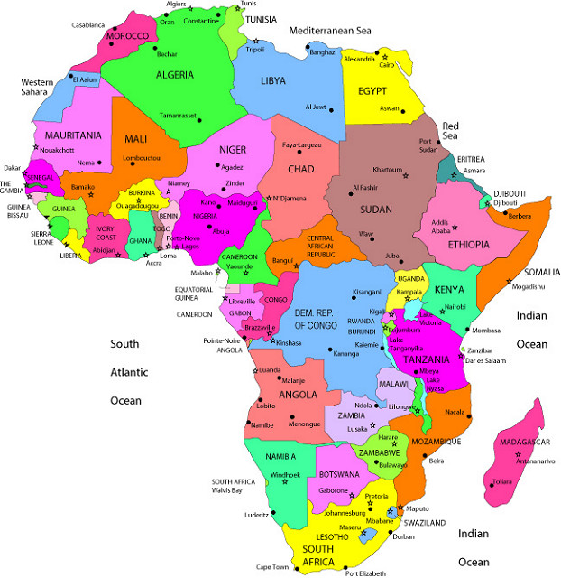 Africa Map by Radio Abidjan Album via Flicker