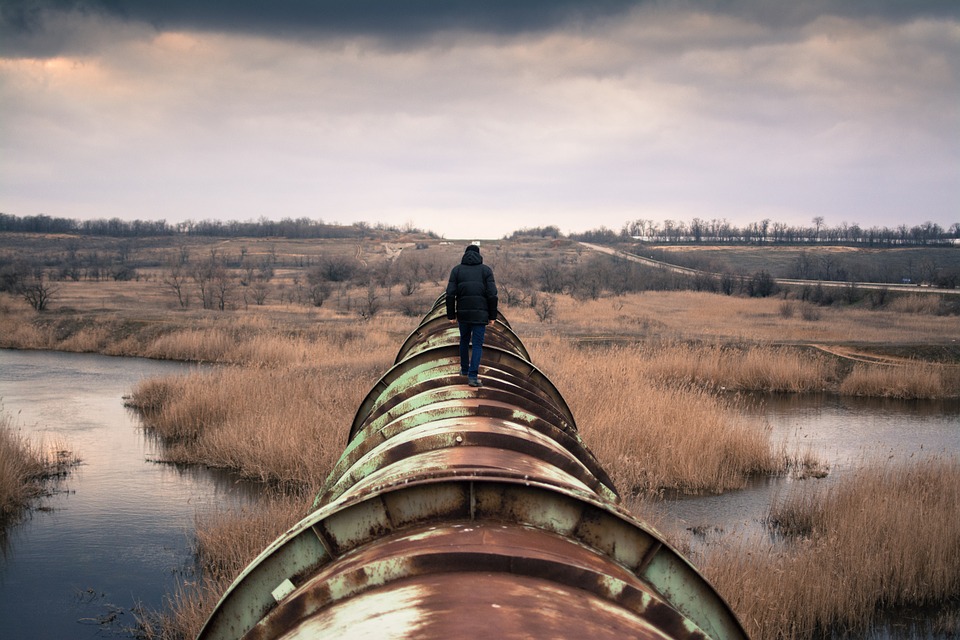 Walking on An Oil Pipeline Image from Pixabay (Public Domain)