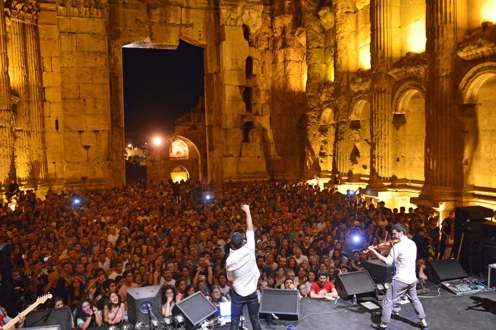 Mashrou' Leila Performing Live in Baalbek, Lebanon Image via Wikipedia (CC BY-SA 1.0)