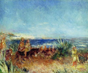 Painting of Arabs by the sea