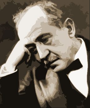 A vectorized image of Egyptian poet Ahmed Shawqi.