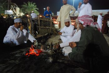 Omani men sitting