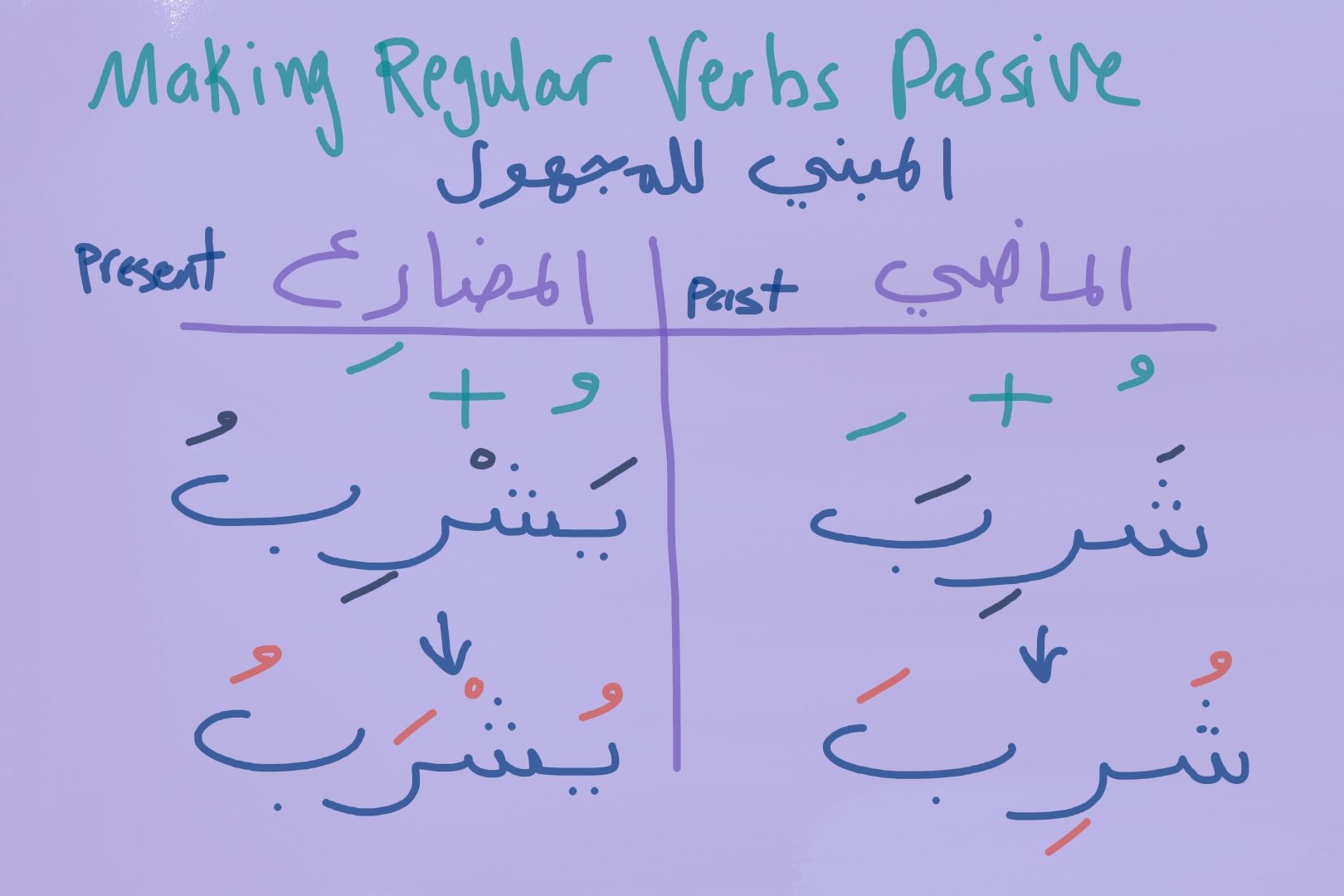 making-regular-verbs-passive-in-arabic