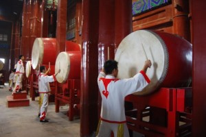 Drum performance inside the tower.