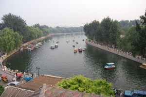 View of Houhai lake from above.
