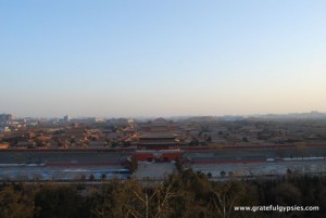 View from the top of the hill, where you can see old Beijing...