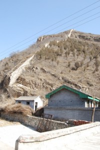 The Great Wall stretching out of the village.