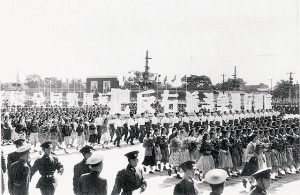 Pro-Communist Party parade during the Anti-Rightist Movement.
