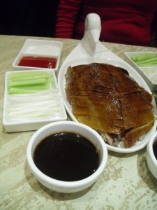 The imperial bird - Beijing roast duck.