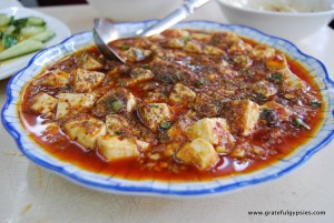 Mapo tofu - a classic Sichuanese dish.