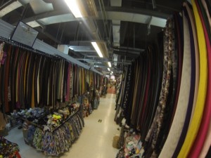 Inside one of China's many clothing markets.