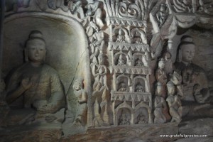 Inside the amazing Yungang Grottoes.