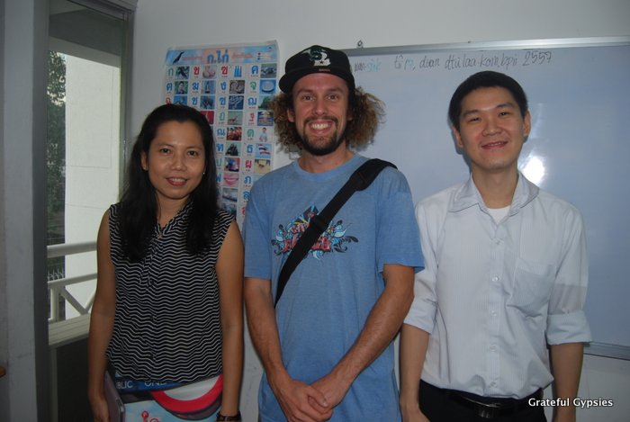 With my Thai teachers.