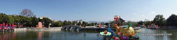 Panoramic view of the little lake.