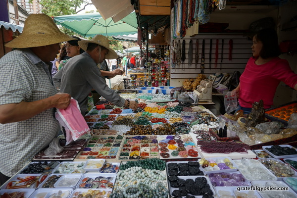 There are also plenty of souvenirs, such as crystals and jewelry.