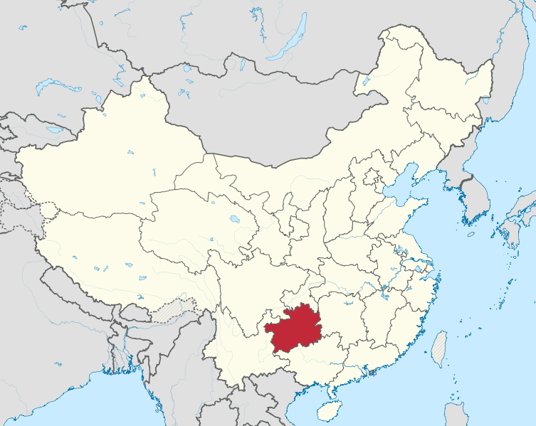 Guizhou on the map.