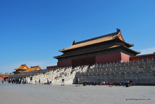 A rare blue-sky day in Beijing.