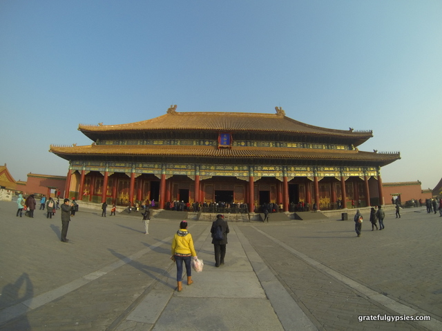 Inside the massive Forbidden City.