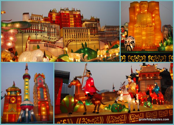 Chinese scenes during the Lantern Festival.