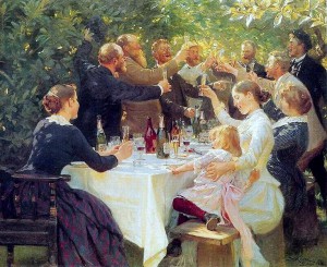 The painting ”Hip hip hurra” (1888, copyright expired).