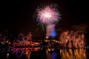 Tivoli Garden fireworks. (Photo courtesy of Stig Nygaard at Flickr, CC License.)