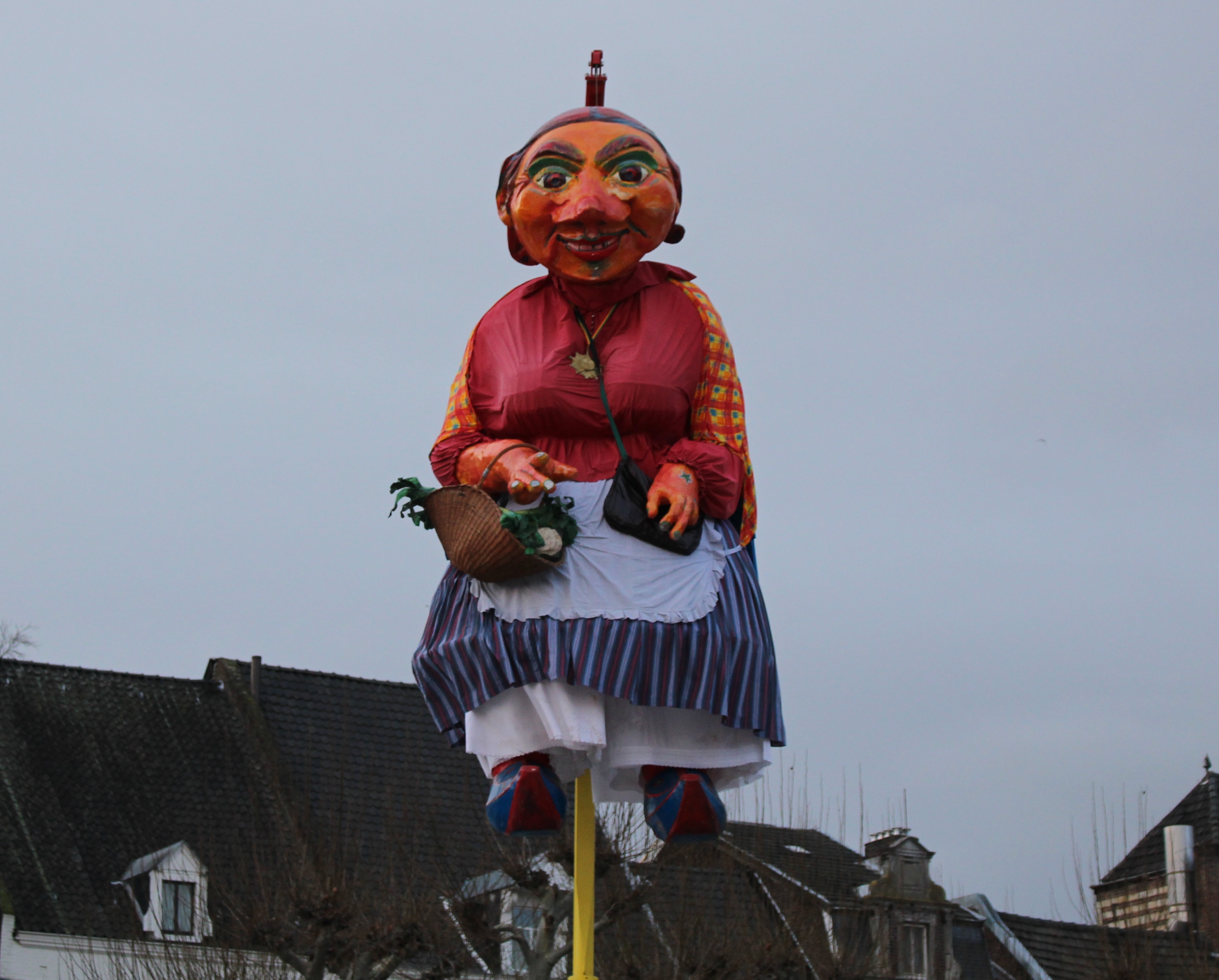 The Mooswief, hung up during Carnival on the Vrijthof.
