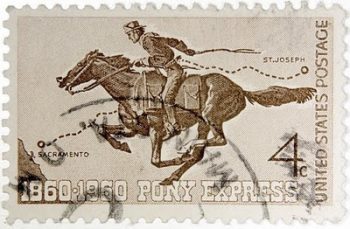 Pony Express Stamp vis Flickr by William Fine Stationary