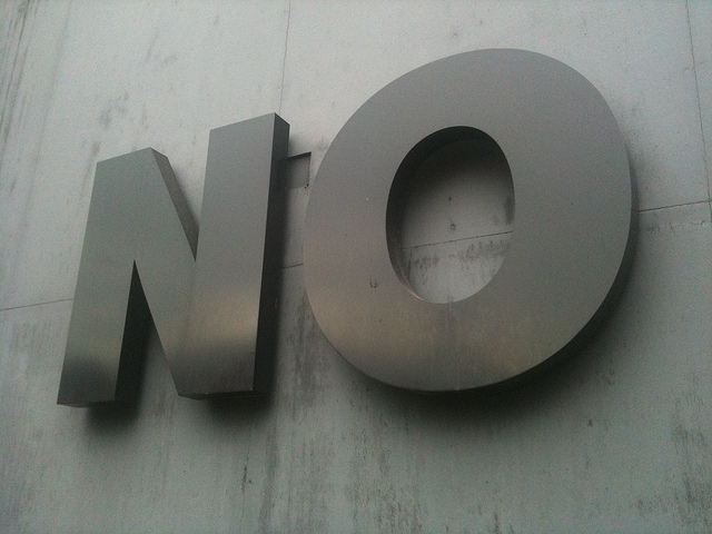 Image "No." by sboneham on Flickr.com.