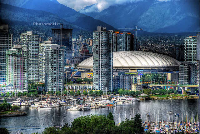 Skyline view of Vancouver, BC.
