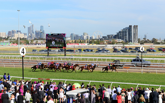 The Melbourne Cup horse race.