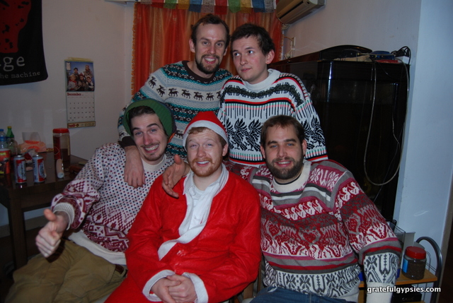 Ugly Christmas sweaters.
