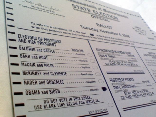 A ballot from 2008. Image by uzi978 from flickr.com.