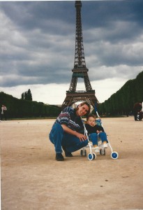 My son and I, Chams de Mars, 1995