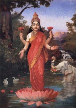 Depiction of Goddess Laxmi