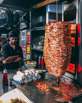 Street Vendor selling shawarma
