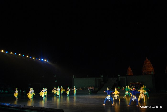 A view of the stage at the Prambanan version.