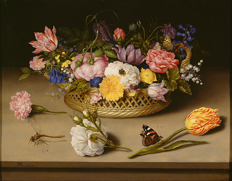 An dtagann d'ainm ó bhláth? Má thagann, cén cineál blátha? (https://commons.wikimedia.org/wiki/File:Ambrosius_Bosschaert_the_Elder_(Dutch_-_Flower_Still_Life_-_Google_Art_Project.jpg)
