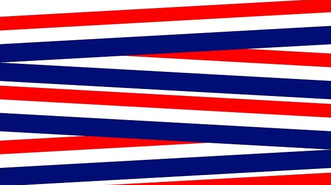 ocht riabh dhéag, trí dhath; cé mhéad frása bunaithe ar na dathanna seo? grafaic: https://pixabay.com/en/red-white-blue-patriotic-ribbons-1243181/