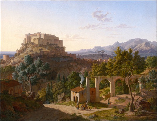 Leo_von_Klenze_-_Landscape_with_the_Castle_of_Massa_di_Carrara_-_Google_Art_Project-001