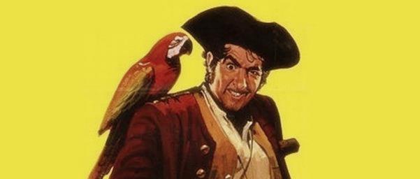 Robert Newton as Long John Silver in Treasure Island, 1950 - Public Domain