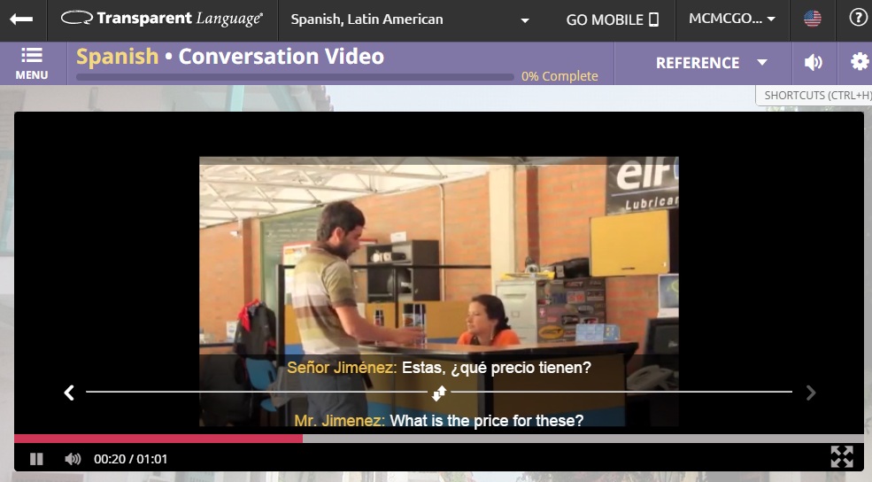 online spanish conversation course