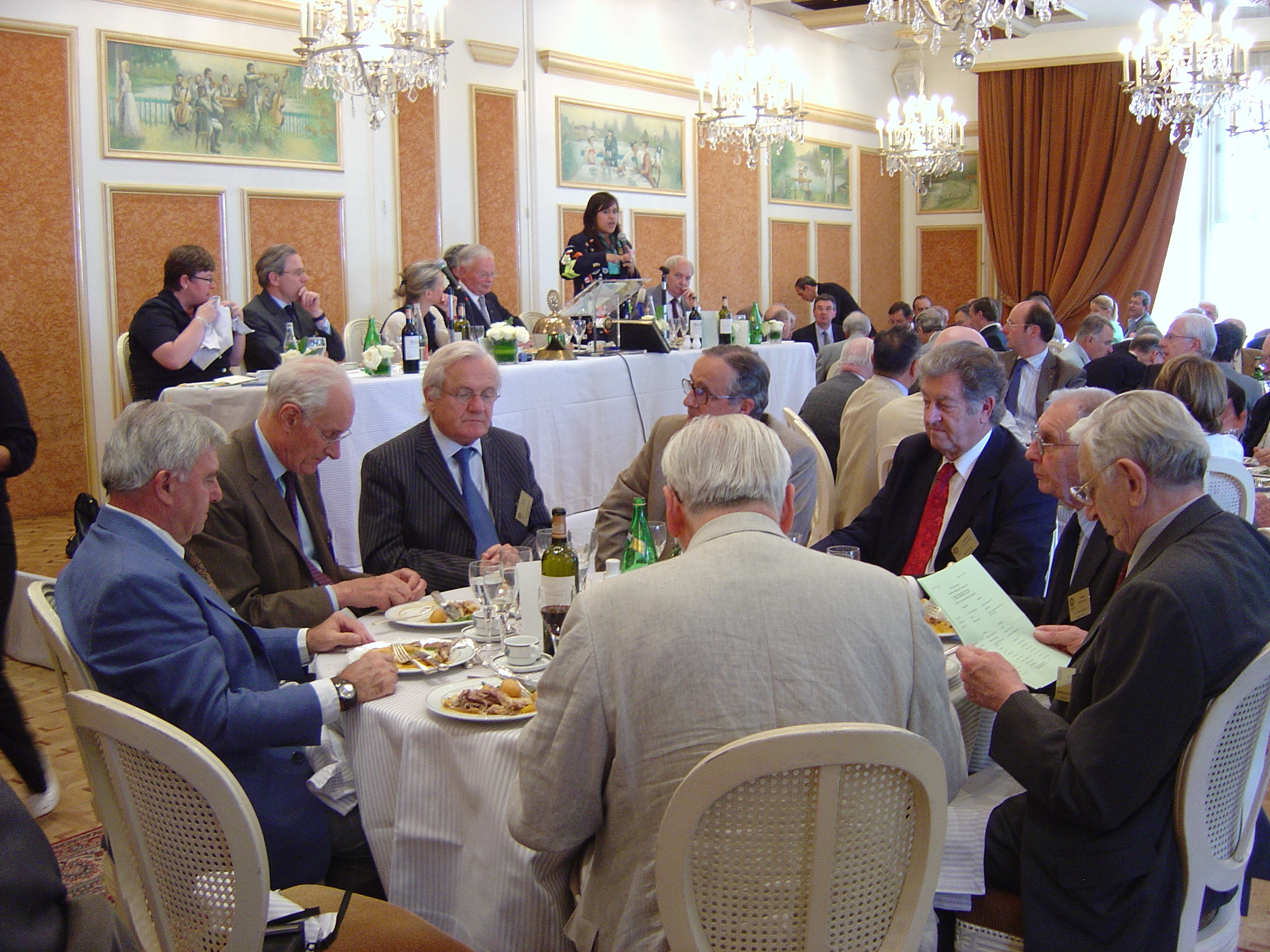Surviving a formal luncheon with a room full of high-horsepower Parisian business and political leaders.