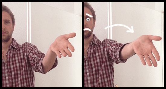 Italian hand gestures - "look at this idiot"