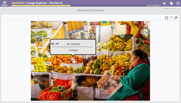 Transparent Language Online image explorer activities