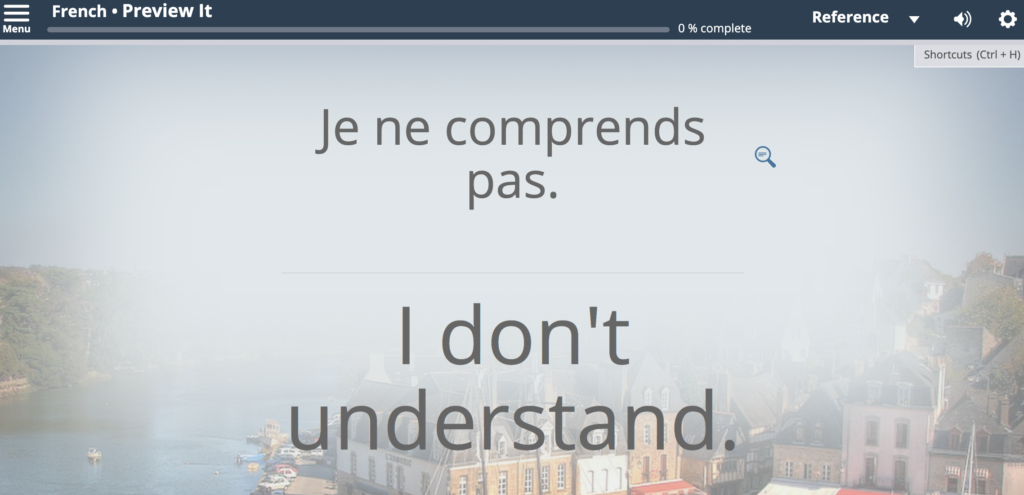 French essentials language learning course with Transparent Language Online