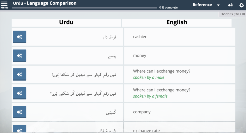 urdu language learning with transparent language online