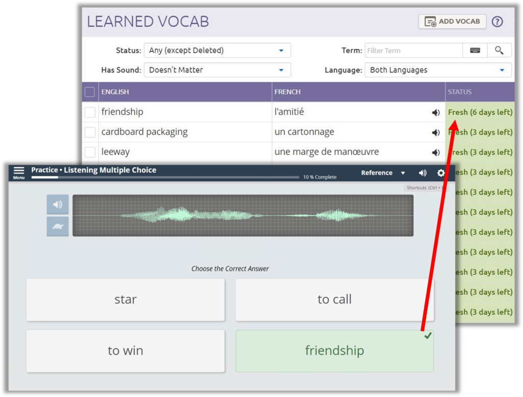 refresh vocabulary with practice activities transparent language online
