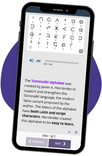 learn the Taino alphabet