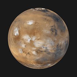 Computer-generated view based on a Mars.